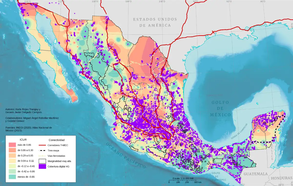 V.2.2. Ejes principales de conectividad carretera y digital de México
